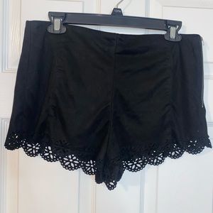 Forever 21 black velvety shorts. Size M
